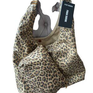 Steve Madden Dempsy Metallic Leopard Fabric Hobo Bag  and Crossbody Set